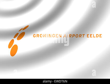 Groningen Airport Eelde Logo Symbol Flagge symbol Emblem Zeichen Stockfoto