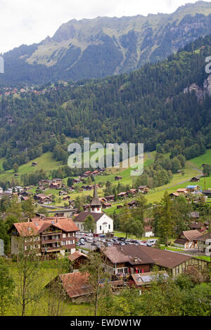 Die Schweizer Alpen von Lauterbrunnen Stockfoto