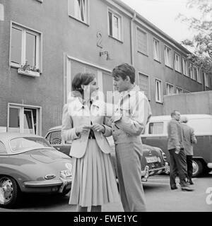 4 Schlüssel, Kinofilm, Deutschland 1966, Regie: Jürgen Roland, Monia: Monika Peitsch ("Links"), Jürgen, Draeger Stockfoto