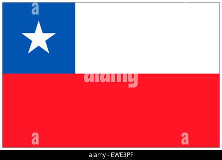 Fahne: Chile / Flagge: Chile. Stockfoto