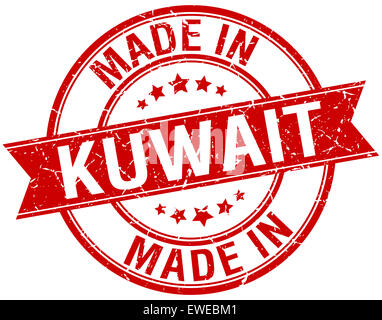 in Kuwait roten runden Vintage Stempel gemacht Stockfoto