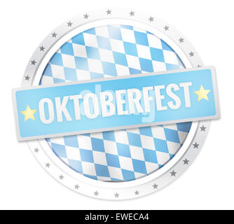 Oktoberfest Runde Symbol Sterne Grenzen Stockfoto