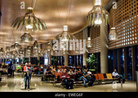 Mumbai Indien, Chhatrapati Shivaji International Airport, Terminal, Gate, innen, Sitzplätze, India150303122 Stockfoto