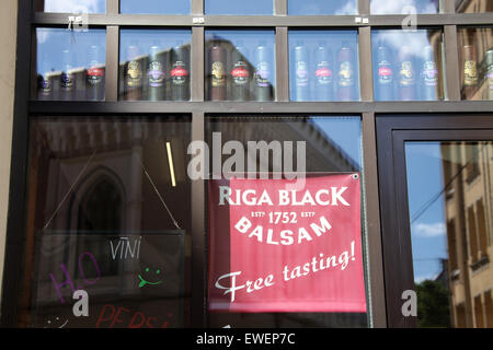 Rigaer schwarzer Balsam Shop Stockfoto
