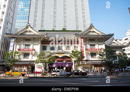 Außenseite des Ginza Kabukiza, Chuo-Ku, Tokyo, Japan Stockfoto