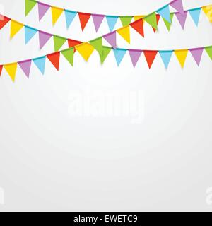 Party Fahnen feiern hellen abstrakten Hintergrund. Vektor-Kunst-design Stock Vektor