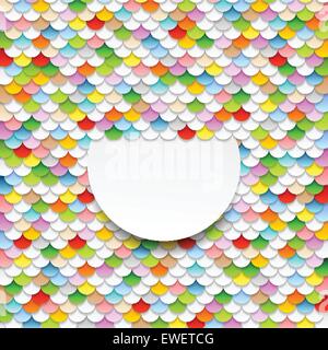 Bunte abstrakte Kunst Hintergrund. Papier Kreise Vektor-design Stock Vektor