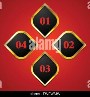 Abstrakte goldene Rauten. Vektor-helle Infografik-Hintergrund Stock Vektor