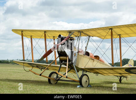 Royal Aircraft Factory BE-2 Doppeldecker Bicester Schwungrad Festival. Oxfordshire, England Stockfoto