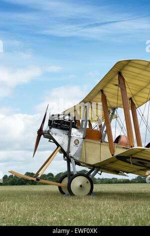 Royal Aircraft Factory BE-2 Doppeldecker Bicester Schwungrad Festival. Oxfordshire, England Stockfoto