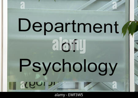 Institut für Psychologie-Zeichen an der Universität Warwick, UK Stockfoto
