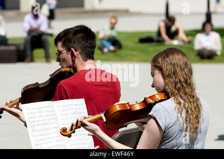 Die University of Warwick Streichorchester, UK Stockfoto