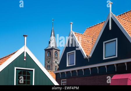 Amsterdam, Waterland Bezirk, Volendam, typischen Häusern des Stadtzentrums Stockfoto