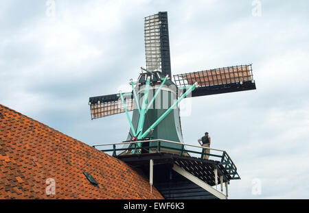 Amsterdam, Waterland Bezirk, Zaandam, den berühmten Gegend der Mühlen Stockfoto