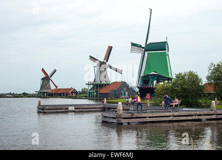 Amsterdam, Waterland Bezirk, Zaandam, den berühmten Gegend der Mühlen Stockfoto