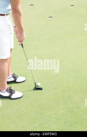 Niedrige Abschnitt des mittleren Erwachsenenalter Menschen Golf spielen Stockfoto