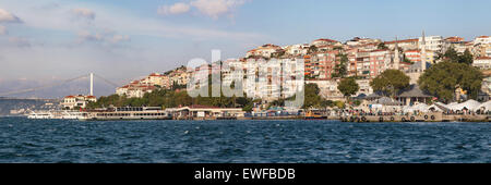 Panorama der Bezirk Üsküdar in Istanbul, Türkei. Stockfoto