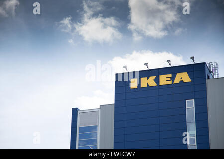 Außenaufnahme des Ikea Einrichtungshaus Gebäude in Coventry Stockfoto