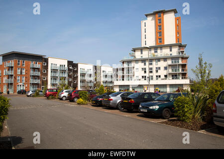 Modernes Apartment-Wohnungen in Compair Crescent, zentrale Ipswich, Suffolk, England, UK Stockfoto