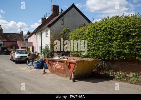 Des Erbauers zu überspringen, in Shottisham, Suffolk, England, UK Stockfoto