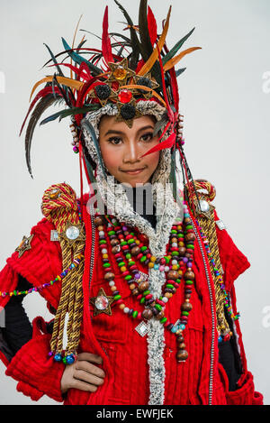 Kinder beim Jember Fashion Carnival im Jember, Indonesien Stockfoto