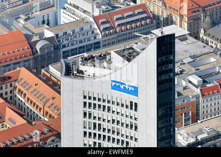 Leipzig, Deutschland, Aussichtsplattform auf das City-Hochhaus Stockfoto