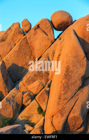 Jumbo Rocks in Joshua Tree Nationalpark, Kalifornien, USA. Stockfoto