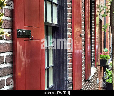 Sniffen Court Historic District in Murray Hill, NYC, East 36th Street Stockfoto