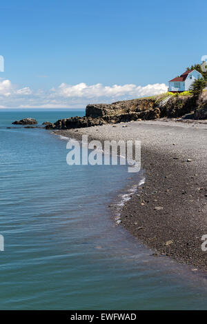 Ein felsiger Strand Küste bei Halls Harbour, Nova Scotia, Kanada. Stockfoto