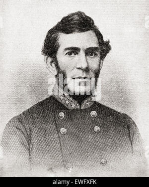 Braxton Bragg, 1817 – 1876.  Berufsoffizier der United States Army und General in der Armee der Konföderierten Staaten während des amerikanischen Bürgerkriegs. Stockfoto