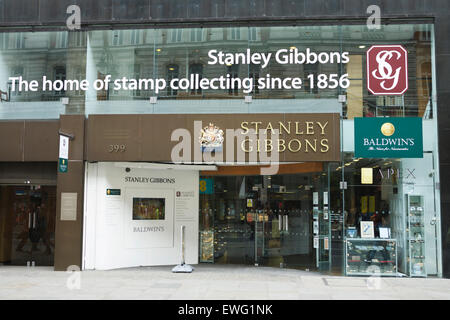 Stanley Gibbons Stempel Shop, The Strand, London, England, UK Stockfoto