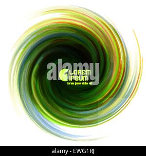 Bunte abstrakte Symbol. Dynamische Darstellung. Wirbel-Hintergrund. Stock Vektor