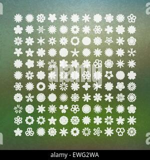 Sammlung von Blumen für Design. Große Sammlung. Stock Vektor