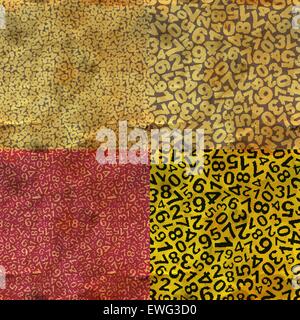 Zahlen. Nahtlose abstrakten Hintergrund. Abstrakte Muster. Stock Vektor