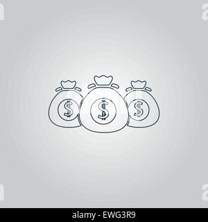 Geld-Beutel-Symbol Stock Vektor