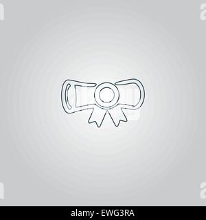Einfaches Symbol Diplom. Stock Vektor