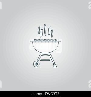 Barbecue-Grill-Menü-Symbol-Vektor-illustration Stock Vektor