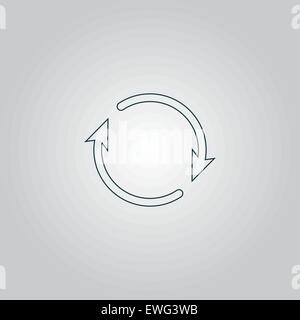 Pfeilsymbol Kreis - Zyklus, Schleife, Kreisverkehr Stock Vektor