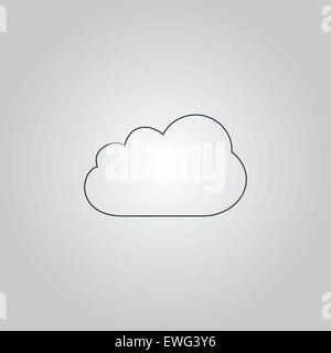 Cloud-Symbol, Vektor-Illustration. Flache Design-Stil Stock Vektor