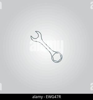 Schraubenschlüssel-Symbol, Vektor-illustration Stock Vektor