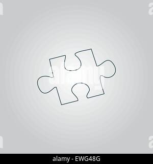 Einfaches Puzzle-Symbol. Stock Vektor