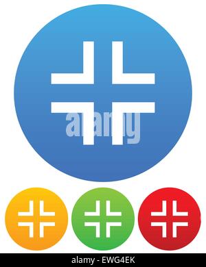 Symbole mit einfachen eckigen, Fadenkreuz, Fadenkreuz Symbole. Stock Vektor