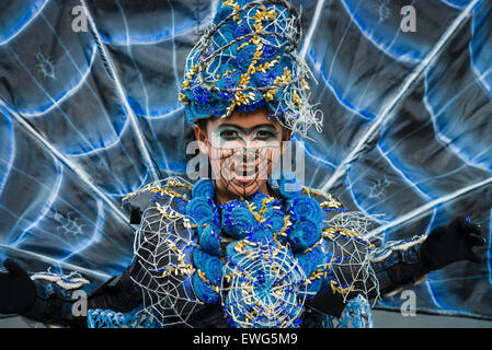 Kinder beim Jember Fashion Carnival im Jember, Indonesien Stockfoto