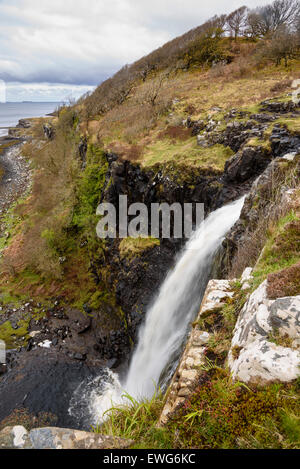 EAS Fors Wasserfall in der Nähe von Ulva Fähre, Isle of Mull, Hebriden, Argyll and Bute, Scotland Stockfoto