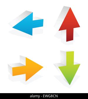 Bunte Pfeil Grafiken. Vektor EPS 10 Stock Vektor