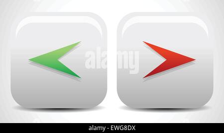 Linken und rechten Pfeil-Symbole, Tasten. Vektor. Stock Vektor