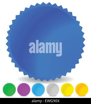 Bunte Abzeichen mit Leerzeichen, Vektor. Stock Vektor
