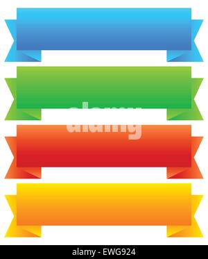 Große, leere horizontale Banner. 4 Farben enthalten. Vektor. Stock Vektor