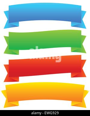 Große, leere horizontale Banner. 4 Farben enthalten. Vektor. Stock Vektor