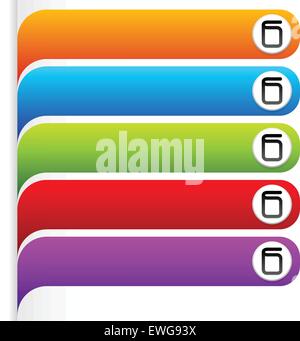 Satz von hellen, bunten länglichen Design-Elemente. Vektor-Grafiken. Stock Vektor